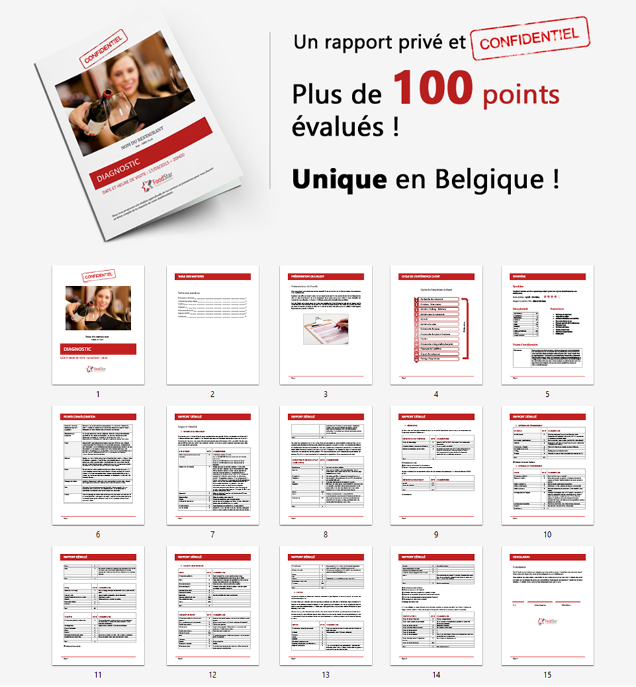 Rapport diagnostic confidentiel - plus de 100 points évalués