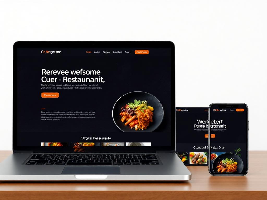 Mockup site internet restaurant